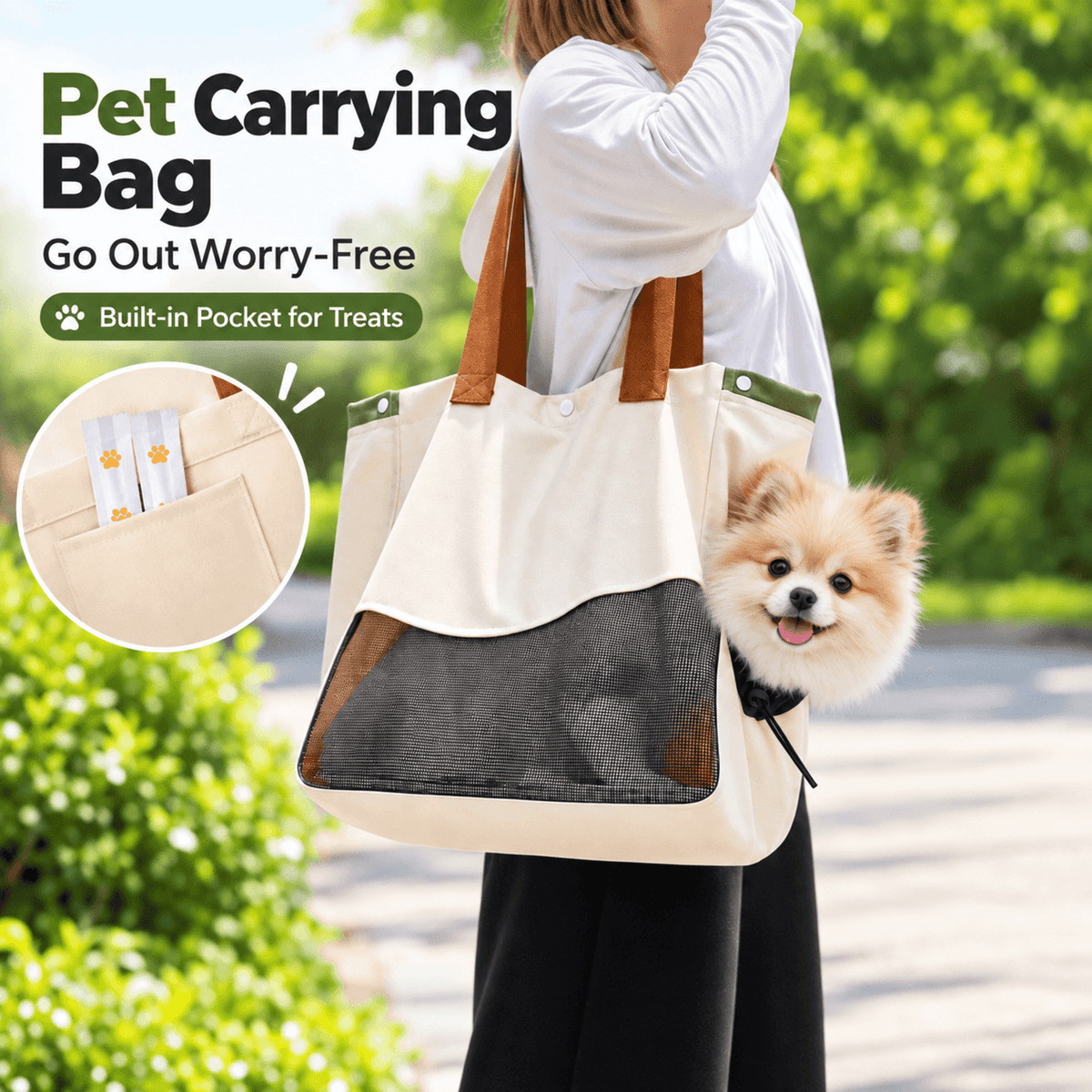 Breathable Canvas Pet Tote