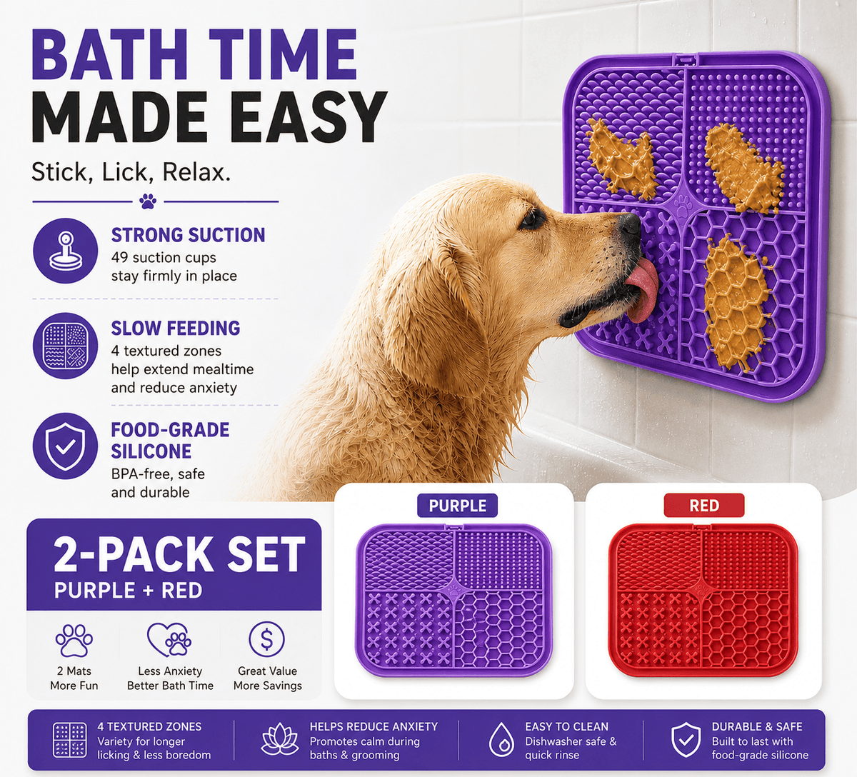 Anxiety Relief Pet Lick Mat