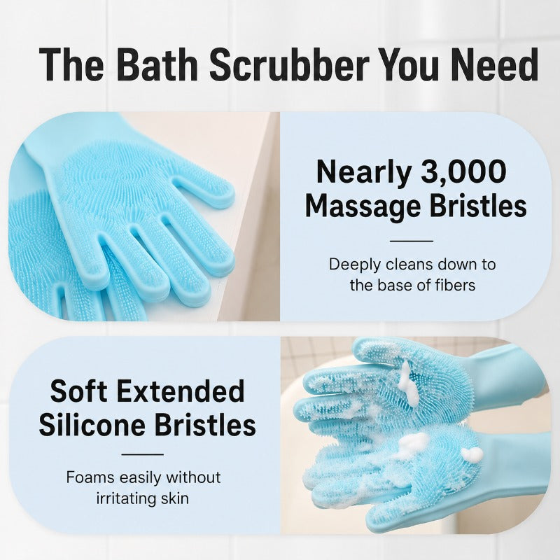 Dual-Sided Silicone Pet Gloves
