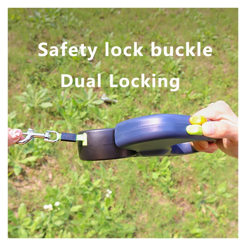 Dual Dog Leash with Tangle-Free Swivel & LED Light