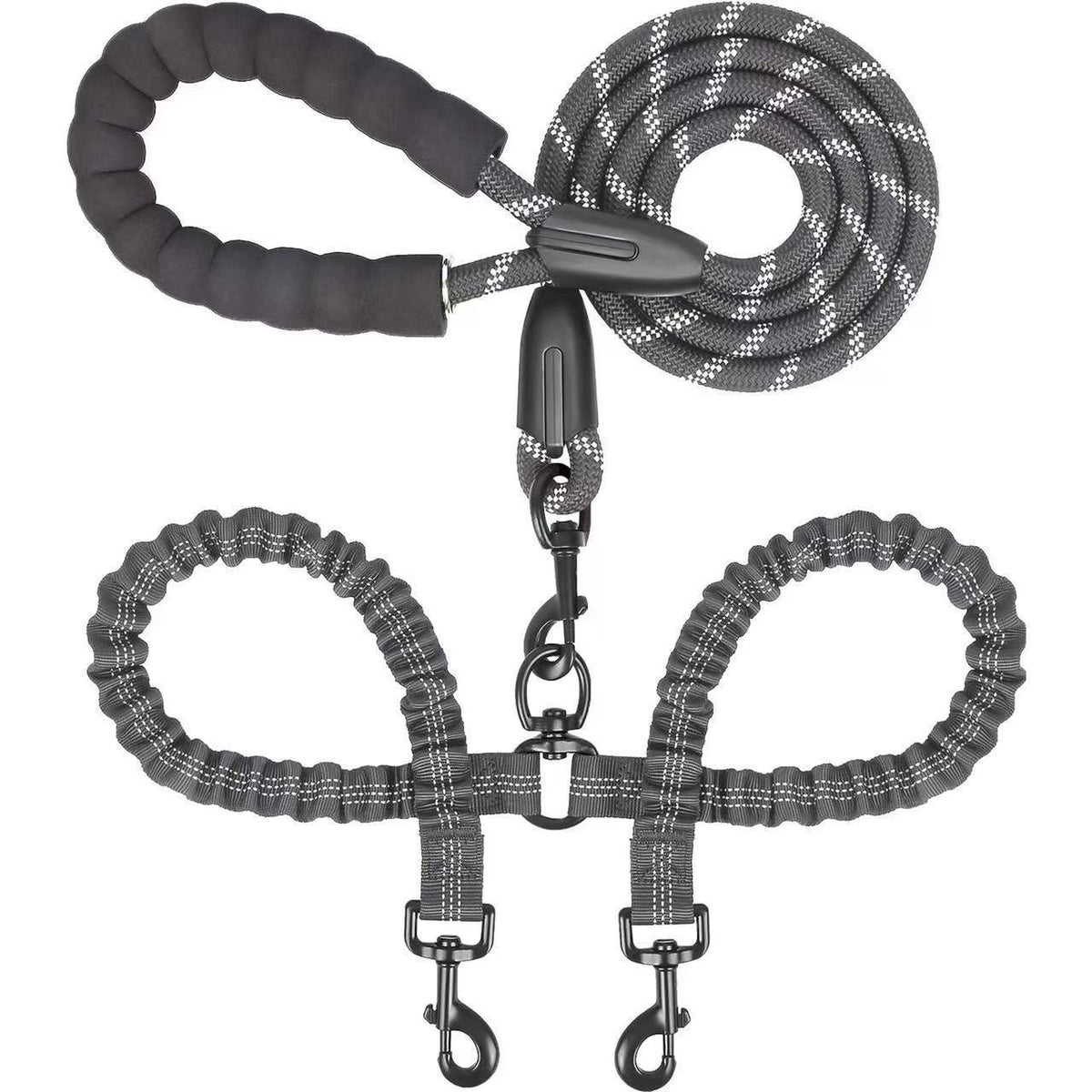 Heavy Duty Dog Leash with Shock Absorbing Bungee