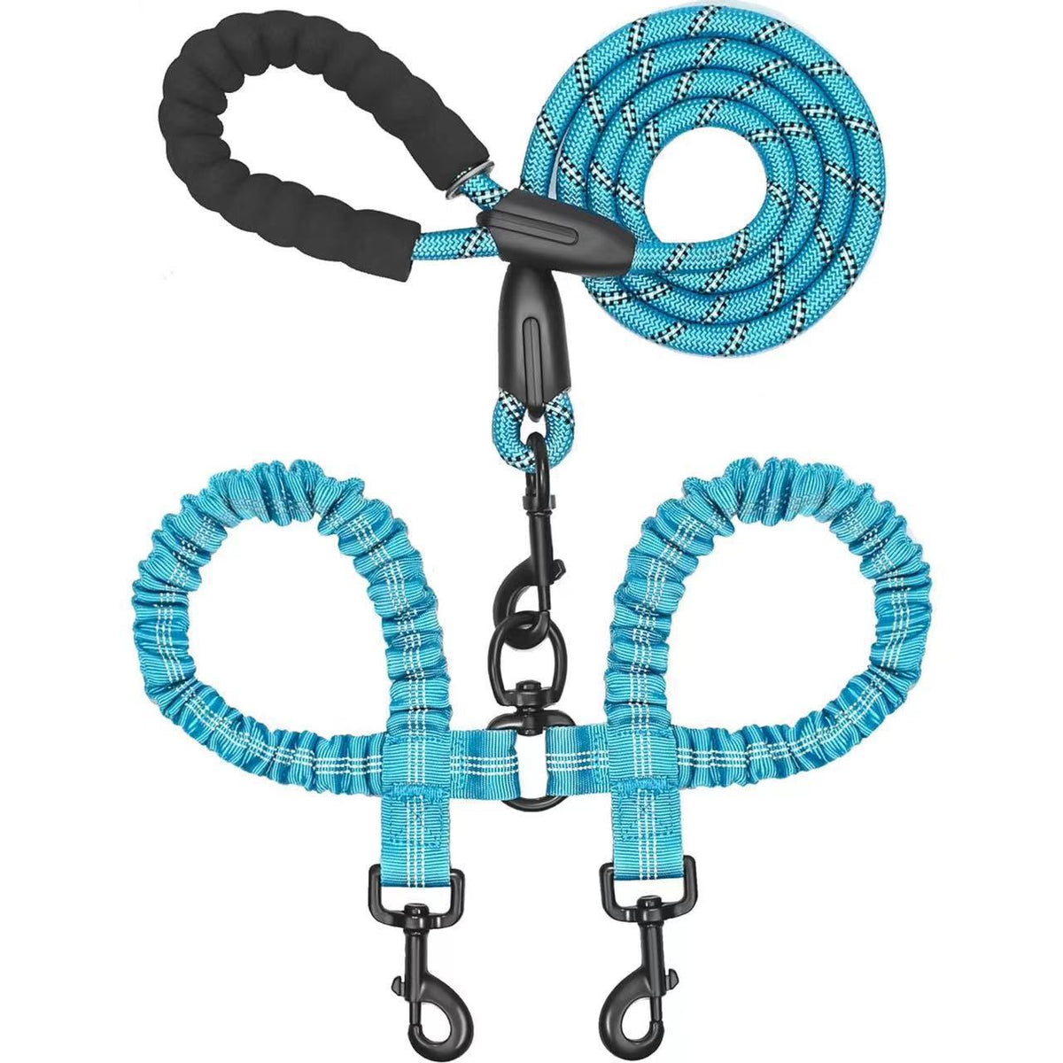 Heavy Duty Dog Leash with Shock Absorbing Bungee
