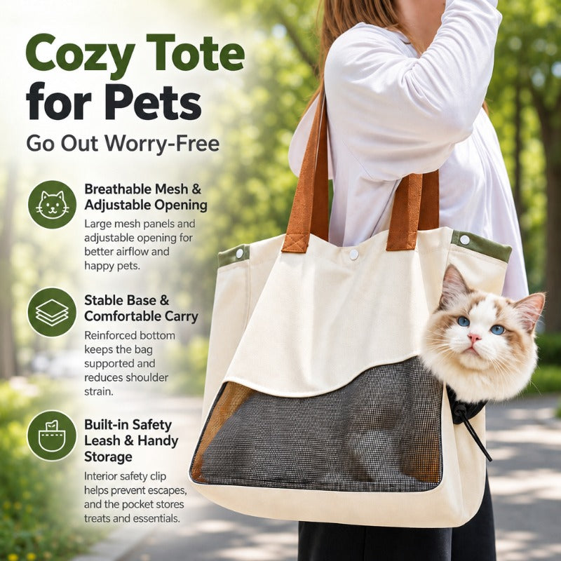 Breathable Canvas Pet Tote