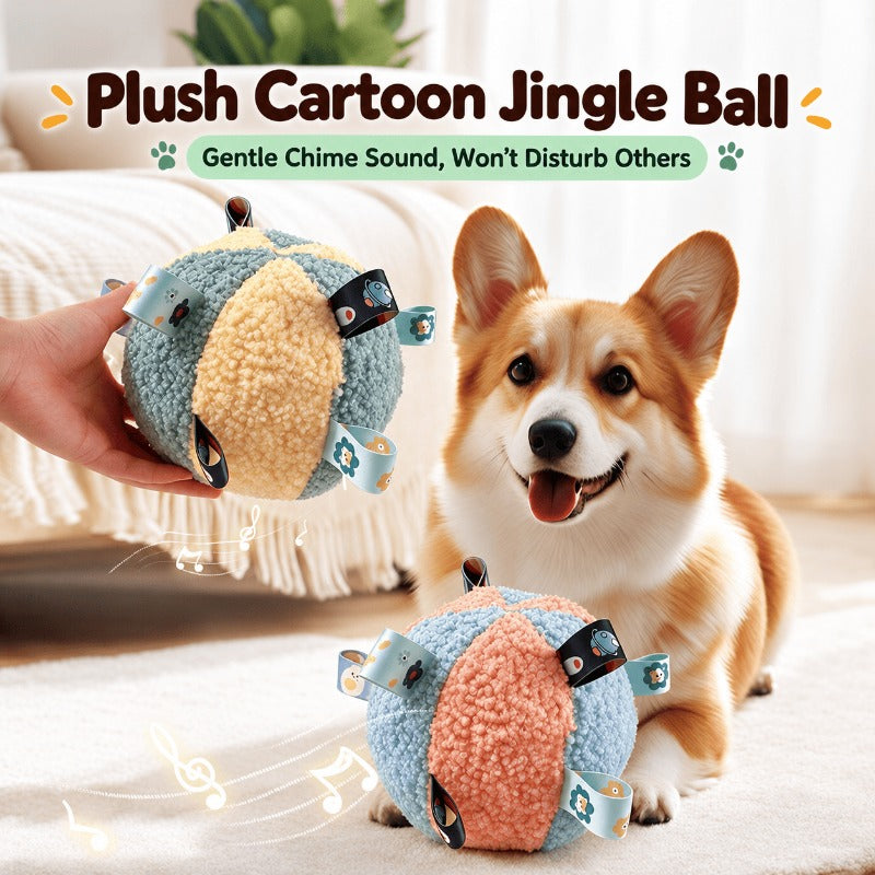 Ribbon Loop Squeaky Dog Ball